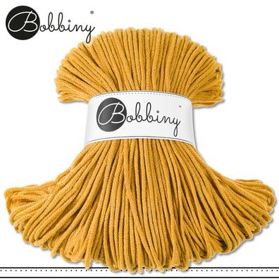 Bobbiny 100 m Flechtkordel 3 mm | Mustard | Basteln Baumwolle Hobby Premium