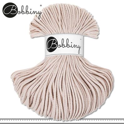 Bobbiny 100 m Flechtkordel 3 mm | Nude | Basteln Baumwolle Hobby Premium