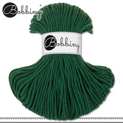 Bobbiny 100 m Flechtkordel 3 mm | Pine Green | Basteln Baumwolle Hobby Premium