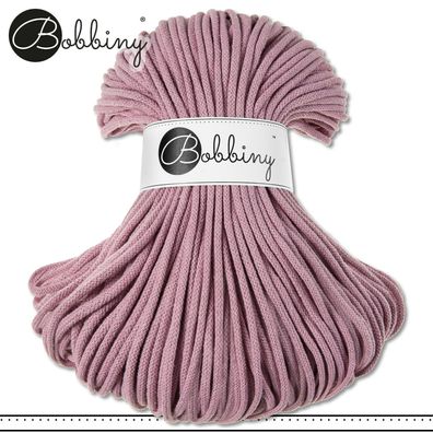Bobbiny 100 m Flechtkordel 5 mm | Dusty Pink | Basteln Baumwolle Hobby Premium
