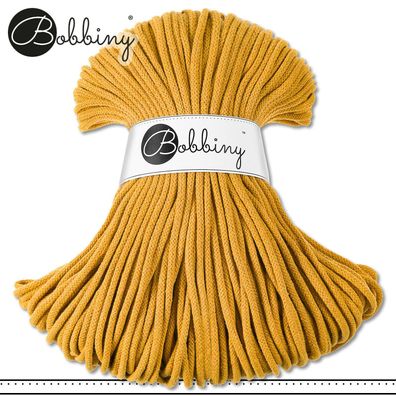 Bobbiny 100 m Flechtkordel 5 mm | Mustard | Basteln Baumwolle Hobby Premium