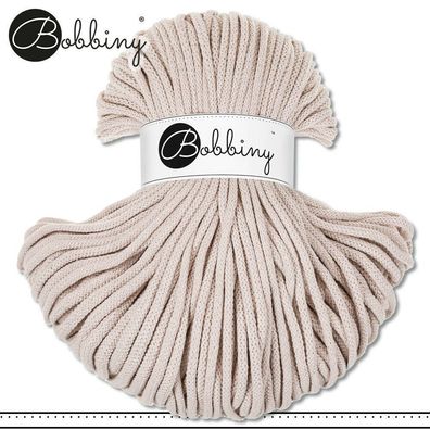 Bobbiny 100 m Flechtkordel 5 mm | Nude | Basteln Baumwolle Hobby Premium