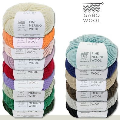 Gabo Wool 50 g Fine Merino Wool Feine Merino Wolle 15 Farben zur Auswahl
