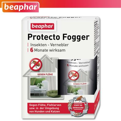Beaphar 150 ml Protecto Fogger Insekten Vernebler Flöhe Läuse Larven Eier Haus