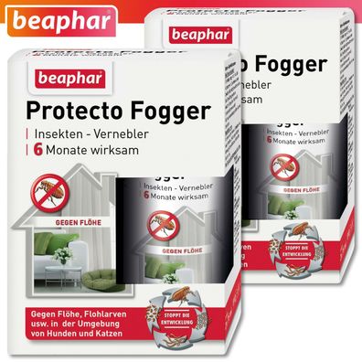 Beaphar 2 x 150 ml Protecto Fogger Insekten Vernebler (je 2 x 75 ml)
