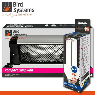 Bird Systems Compact Lamp Unit E27 »Single« + Compact Pro 2,4% UVB