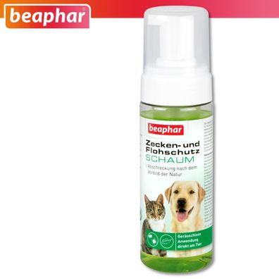 Beaphar 1 x 150 ml Zecken- und Flohschutz Schaum für Hunde und Katzen