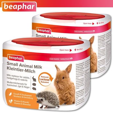Beaphar 2 x 200 g Kleintier-Milch für Kaninchen, Igel & Nager