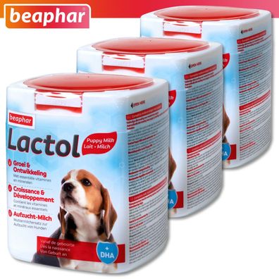 Beaphar Lactol 3 x 500 g Aufzucht-Milch für Hunde