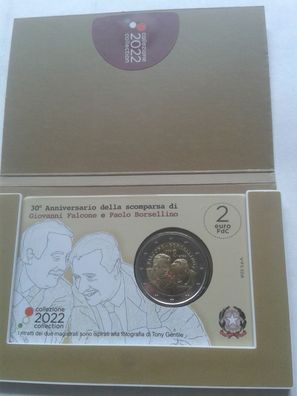 2 euro 2022 Italien coincard Falcone und Borselino Richter Falcone e Borselino