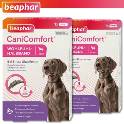 Beaphar 2 x CaniComfort® Wohlfühl-Halsband für Hunde | 65 cm