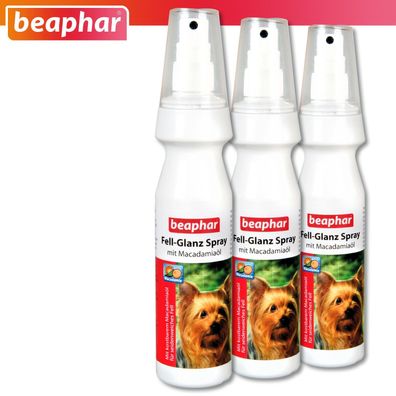 Beaphar 3 x 150 ml Fell-Glanz Spray für Hunde