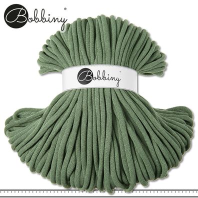 Bobbiny 100 m Flechtkordel 9 mm | Eucalyptus Green | Nähen Basteln Hobby Premium