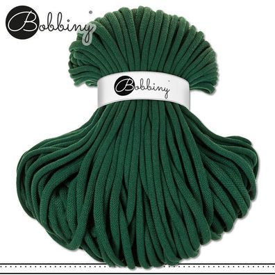 Bobbiny 100 m Flechtkordel 9 mm | Pine Green | Nähen Basteln Hobby Premium