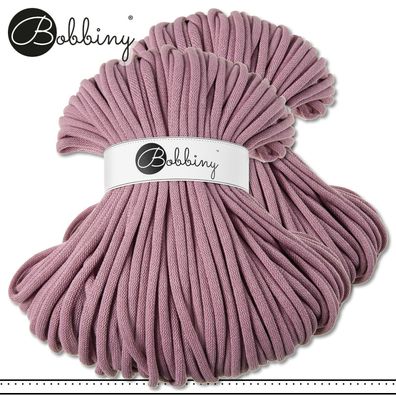 Bobbiny 2 x 100m Flechtkordel 9 mm | Dusty Pink | Nähen Basteln Hobby Premium