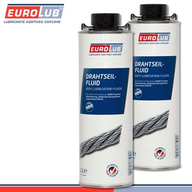 EuroLub 2 x 1 l Drahtseil-Fluid Seilkonservierung Nachschmiermittel Drahtseil