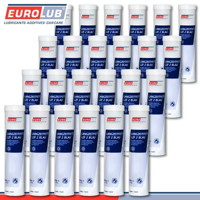EuroLub 24 x 400 g Kartusche Langzeitfett LZF 2 Blau Schmierfett Mineralölbasis