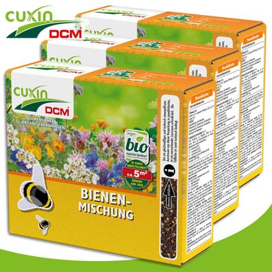 Cuxin DCM 3 x 260 g Blumensamen Bienen-Mischung Weide Pflanzen Nützlinge Schutz