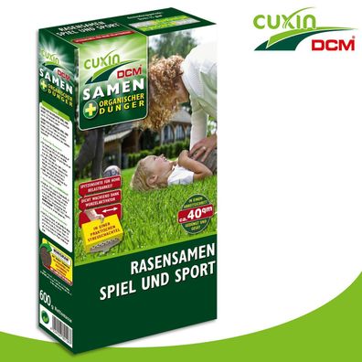 Cuxin DCM 600 g Rasensamen Spiel und Sport Samenmischung Garten Pflege robust