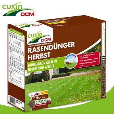 Cuxin DCM 3 kg Rasendünger Herbst Wachstum Pflege Nährstoffe Winter Mineralien