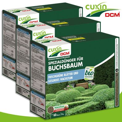 Cuxin DCM 3 x 3 kg Spezialdünger für Buchsbaum Hecken Wachstum Pflege Nährstoffe