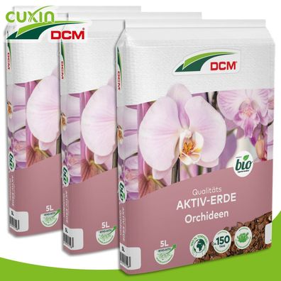 Cuxin DCM 3 x 5 l Aktiv-Erde Orchideen BIO Pflanzenerde Blumenerde