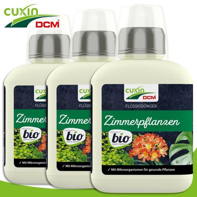 Cuxin DCM 3x 400ml Flüssigdünger Zimmerpflanzen Bio Bonsai Palme Kakteen Pflege