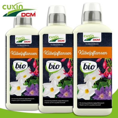 Cuxin DCM 3x 800ml Flüssigdünger Kübelpflanzen Bio Hortensien Nährstoffe Pflege