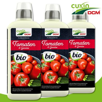 Cuxin DCM 3x 800ml Flüssigdünger Tomaten & Gemüse Bio Gurke Zucchini Wachstum
