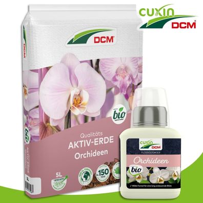 Cuxin DCM Set 5l Aktiv-Erde Orchideen + Cuxin 250 ml Flüssigdünger Orchideen BIO