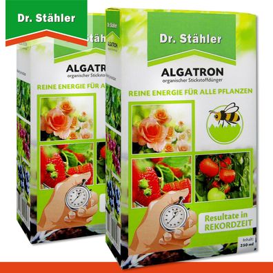 Dr. Stähler 2 x 250 ml Algatron | Organischer Stickstoffdünger Stärkung Pflanzen