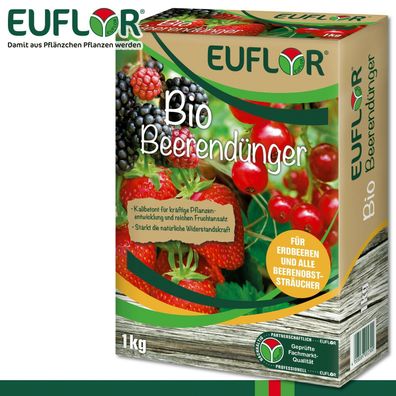 Euflor 1 kg Bio Beerendünger Erbeere Himbeere Apfel Birne Pflaume Kirsche