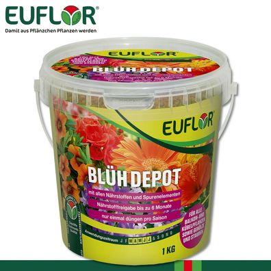 Euflor 1 kg Blühdepot Langzeitdüngung Staude Baum Topfplanze Balkon Garten