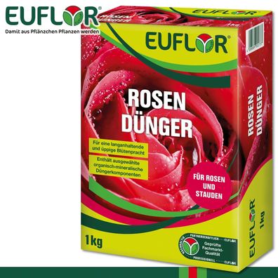 Euflor 1 kg Rosendünger Staudendünger Wachstum Farbe Blütendstrauch