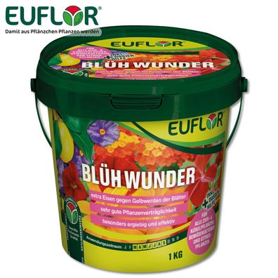 Euflor 1kg BlühWunder im wiederverschließbaren Eimer Blumendünger Wachstum Farbe