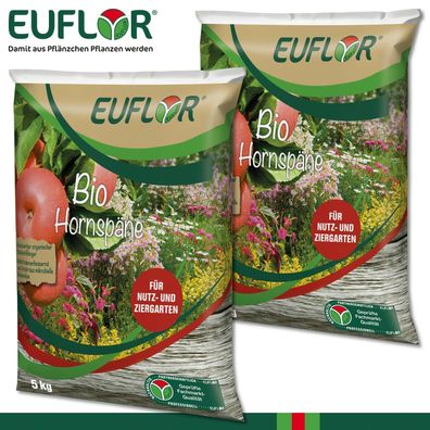 Euflor 2 x 5 kg Bio Hornspäne Organischer Stickstoffdünger 100% Natürlich