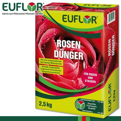 Euflor 2,5 kg Rosendünger Staudendünger Wachstum Farbe Blütenstrauch