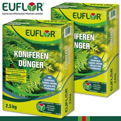 Euflor 2x 2,5kg Koniferendünger Spezialdünger Tanne Konifere Baum Hecke Strauch