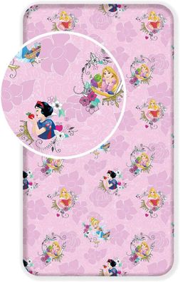 Disney Princess Spannbetttuch Spannbettlaken Bettlaken mit Gummizug 90 X 200 cm