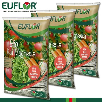 Euflor 3 x 5 kg Bio Kali Magnesia Ansaat Widerstandsfähigkeit Blattgrün