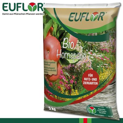 Euflor 5 kg Bio Hornspäne Organischer Stickstoffdünger 100% Natürlich