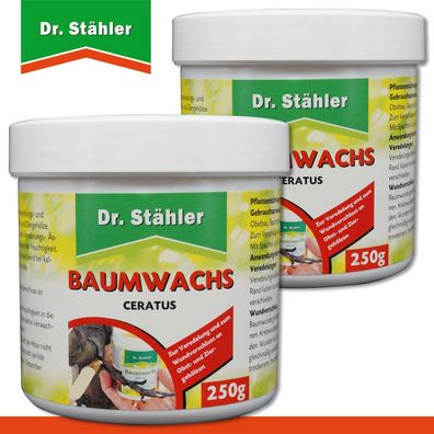 Dr. Stähler 2 x 250 g Baumwachs Ceratus Wundverschluss Zierholz Harz Heilung