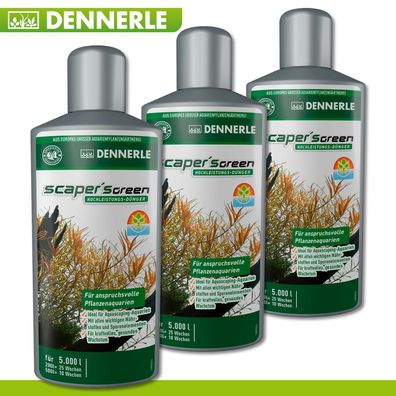 Dennerle 3 x 500 ml Scaper`s Green Hochleistungsdünger Pflanzendünger Aquarien
