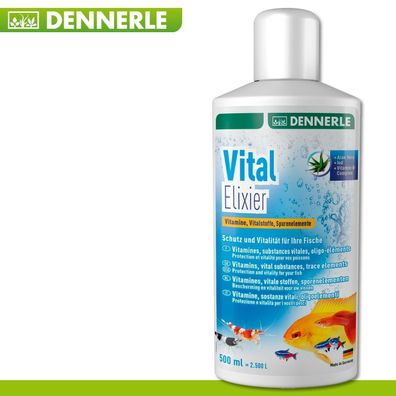 Dennerle 500 ml Vital-Elixier Spurenelemente und Vitamine für Aquarien