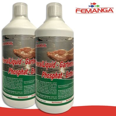 Femanga 2 x 1000 ml MineralLiquid Phosphat-Entferner Gartenteich