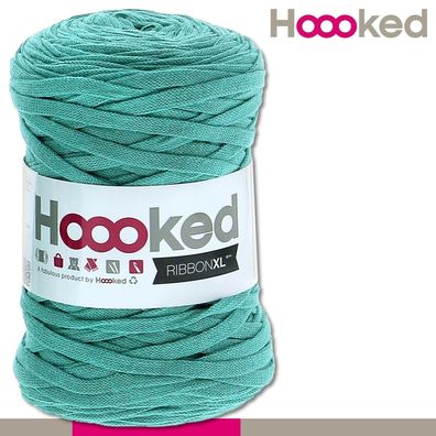 Hoooked 120 m Ribbon XL Premium Textilgarn | Happy Mint |Bändchengarn Häkeln