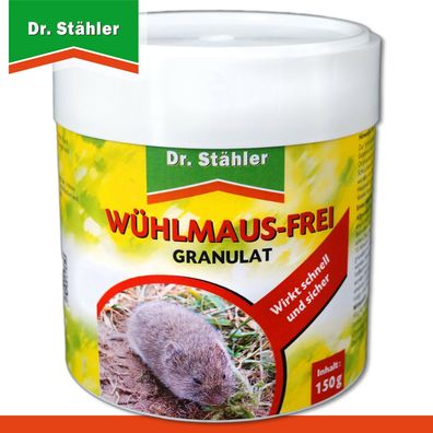 Dr. Stähler 150 g Wühlmaus-Frei Granulat Schermäuse Vergrämer Bekämpfung Garten