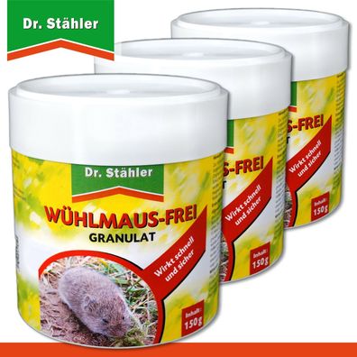 Dr. Stähler 3 x 150 g Wühlmaus-Frei Granulat