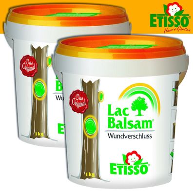 ETISSO® 2 x 1 kg LacBalsam® Wundverschluss Streichspachtel Baumpflege Rinde