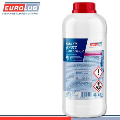 EuroLub 1,5 l Kühlerschutz D-40 Super Top Qualität Frostschutz